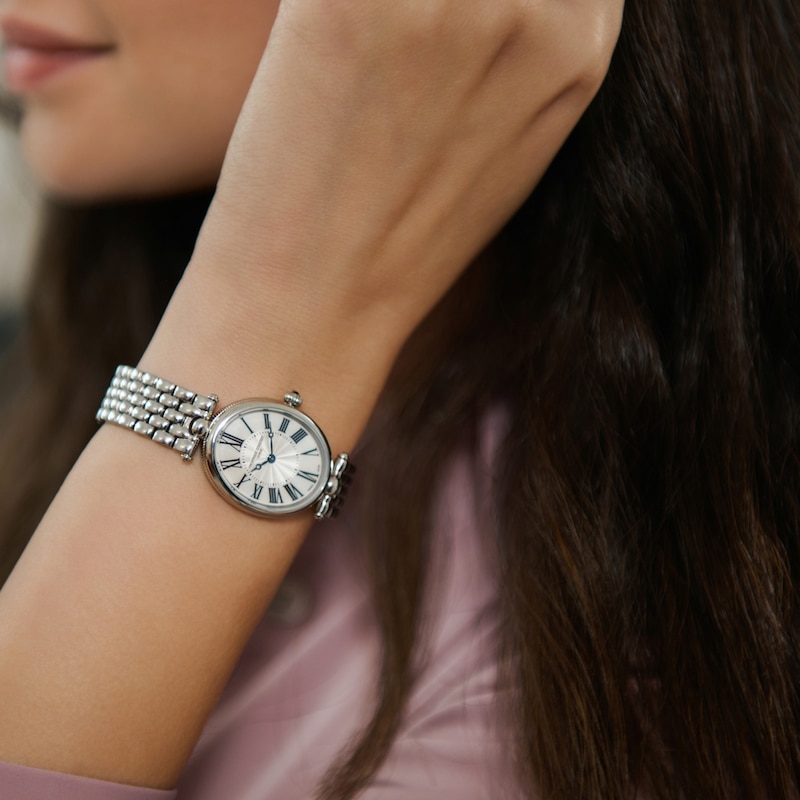Main Image 4 of Ladies' Frederique Constant Classics Oval Watch with Mother-of-Pearl Dial (Model: FC-200MPW2V6B)