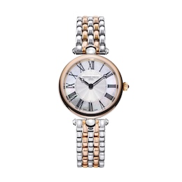 Ladies' Frederique Constant Classics Round Two-Tone Analog Watch with Mother-of-Pearl Dial (Model: FC-200MPW2AR2B)