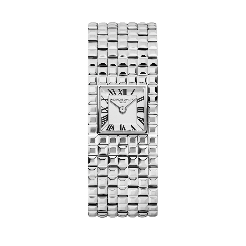 Main Image 1 of Ladies' Frederique Constant Carrée Manchette Analog Watch with White Dial (Model: FC-200WR1MC6B)