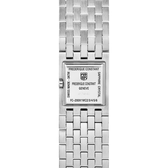 Ladies' Frederique Constant Carrée Manchette Analog Watch with White Dial (Model: Fc-200Wr1Mc6B)