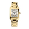 Thumbnail Image 1 of Ladies' Frederique Constant Classics Carrée 1/20 CT. T.W. Diamond Gold-Tone IP Analog Watch (Model: FC-200MCDC35B)