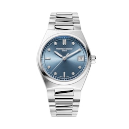 Ladies' Frederique Constant Highlife 1/20 CT. T.W. Diamond Analog Watch with Blue Dial (Model: FC-240LND2NH26B)
