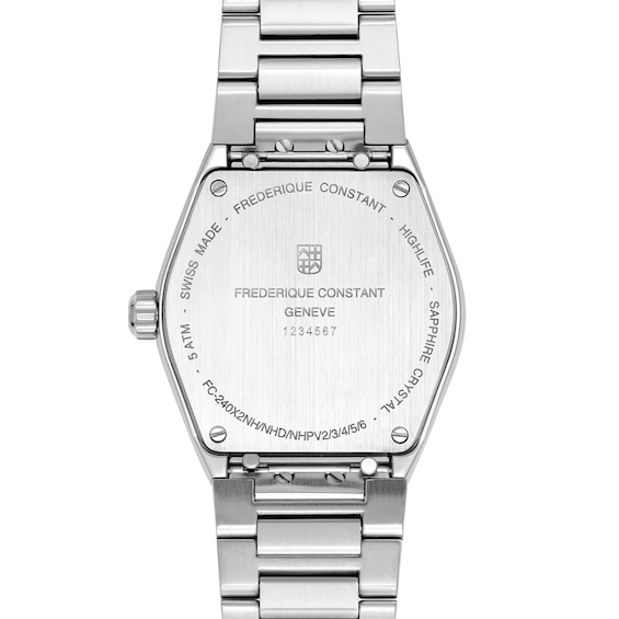 Ladies' Frederique Constant Highlife 1/20 CT. T.w. Diamond Analog Watch with Blue Dial (Model: Fc-240Lnd2Nh26B)