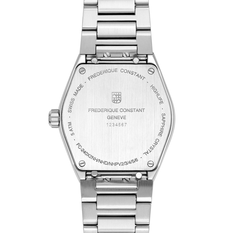 Main Image 3 of Ladies' Frederique Constant Highlife 1/20 CT. T.W. Diamond Analog Watch with Blue Dial (Model: FC-240LND2NH26B)