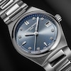 Thumbnail Image 5 of Ladies' Frederique Constant Highlife 1/20 CT. T.W. Diamond Analog Watch with Blue Dial (Model: FC-240LND2NH26B)