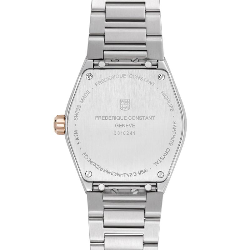 Main Image 3 of Ladies' Frederique Constant Highlife 1/20 CT. T.W. Diamond Watch with Mother-of-Pearl Dial (Model: FC-240MPWD2NH22B)