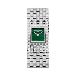 Ladies' Frederique Constant Carrée Manchette Analog Watch with Green Malachite Dial (Model: FC-200MA1MC6B)