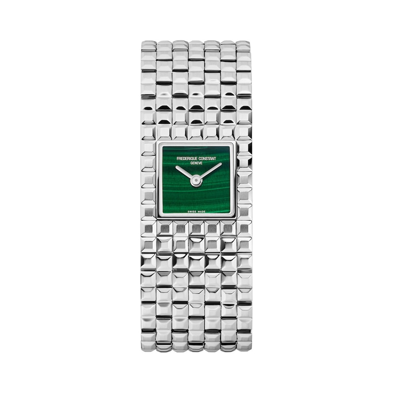 Main Image 1 of Ladies' Frederique Constant Carrée Manchette Analog Watch with Green Malachite Dial (Model: FC-200MA1MC6B)