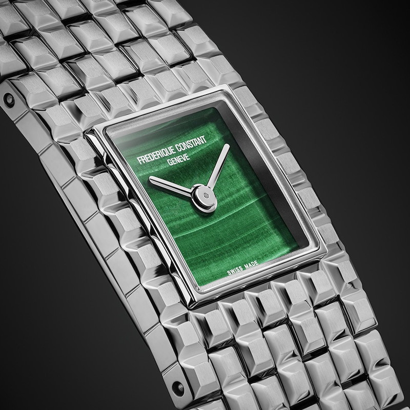 Main Image 4 of Ladies' Frederique Constant Carrée Manchette Analog Watch with Green Malachite Dial (Model: FC-200MA1MC6B)