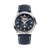 Thumbnail Image 1 of Men's Frederique Constant Classics Automatic Watch with Navy Blue Dial and Blue Leather Strap (Model: FC-335MCNW4P26)