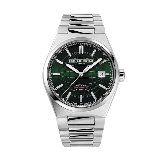 Men's Frederique Constant Highlife Cosc Automatic Watch with Green Dial and Dual Bands (Model: Fc-303G3Nh6B)
