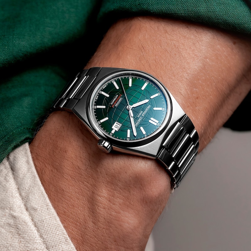 Main Image 4 of Men's Frederique Constant Highlife COSC Automatic Watch with Green Dial and Dual Bands (Model: FC-303G3NH6B)