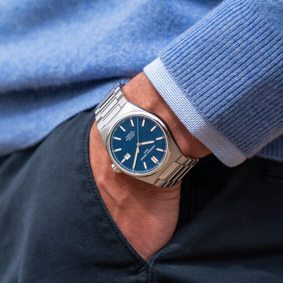 Men's Frederique Constant Highlife Cosc Automatic Watch with Blue Dial and Dual Bands (Model: Fc-303N4Nh6B)
