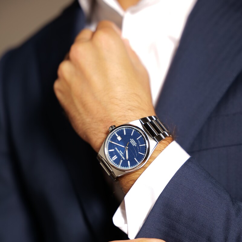 Main Image 6 of Men's Frederique Constant Highlife COSC Automatic Watch with Blue Dial and Dual Bands (Model: FC-303N4NH6B)