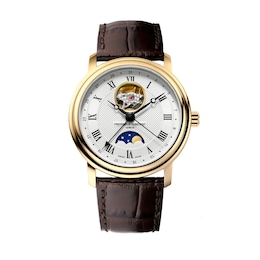 Men's Frederique Constant Classics Gold-Tone IP Automatic Watch with Silver-Tone Dial (Model: FC-335MC4P5)
