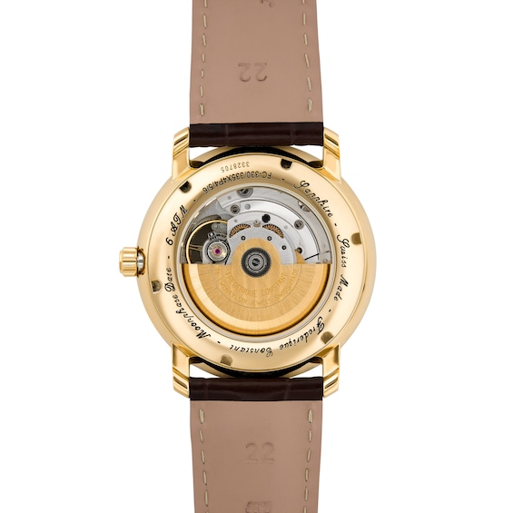Men's Frederique Constant Classics Gold-Tone IP Automatic Watch with Silver-Tone Dial (Model: Fc-335Mc4P5)