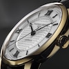 Thumbnail Image 3 of Men’s Frederique Constant Classic Gold-Tone IP Watch with Silver-Tone Dial and Black Leather Strap (Model: FC-301S3B5)