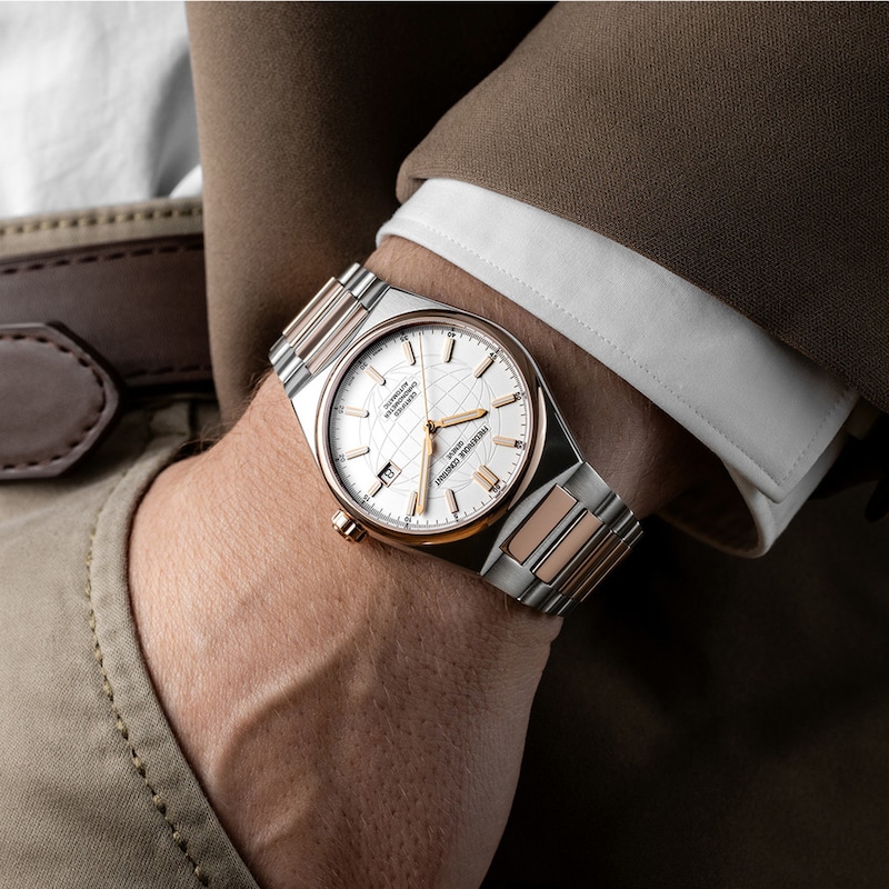 Main Image 4 of Men's Frederique Constant Highlife COSC Automatic Watch with White Dial and Dual Bands (Model: FC-303V4NH2B)