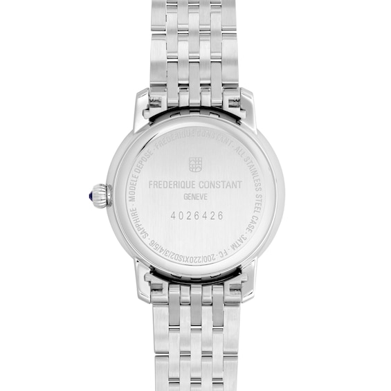 Ladies' Frederique Constant Classics Slimline 5/8 CT. T.w. Diamond Analog Watch with Pink Dial (Model: Fc-220Lpd1Sd26B)