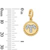 Thumbnail Image 2 of 1/15 CT. T.W. Certified Lab-Grown Diamond Pavé Aries Beaded Frame Necklace Charm in 10K Gold (F/VS2)