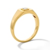 Thumbnail Image 4 of 1/4 CT. T.W. Radiant-Cut Lab-Grown Diamond Solitaire Signet Ring in Sterling Silver with 14K Gold Plate (F/VS2)