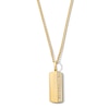 Thumbnail Image 1 of 1/10 CT. T.W. Lab-Grown Diamond Stripe Slender Tag Necklace in Sterling Silver with 14K Gold Plate (F/VS2) - 22″