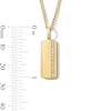 Thumbnail Image 3 of 1/10 CT. T.W. Lab-Grown Diamond Stripe Slender Tag Necklace in Sterling Silver with 14K Gold Plate (F/VS2) - 22″