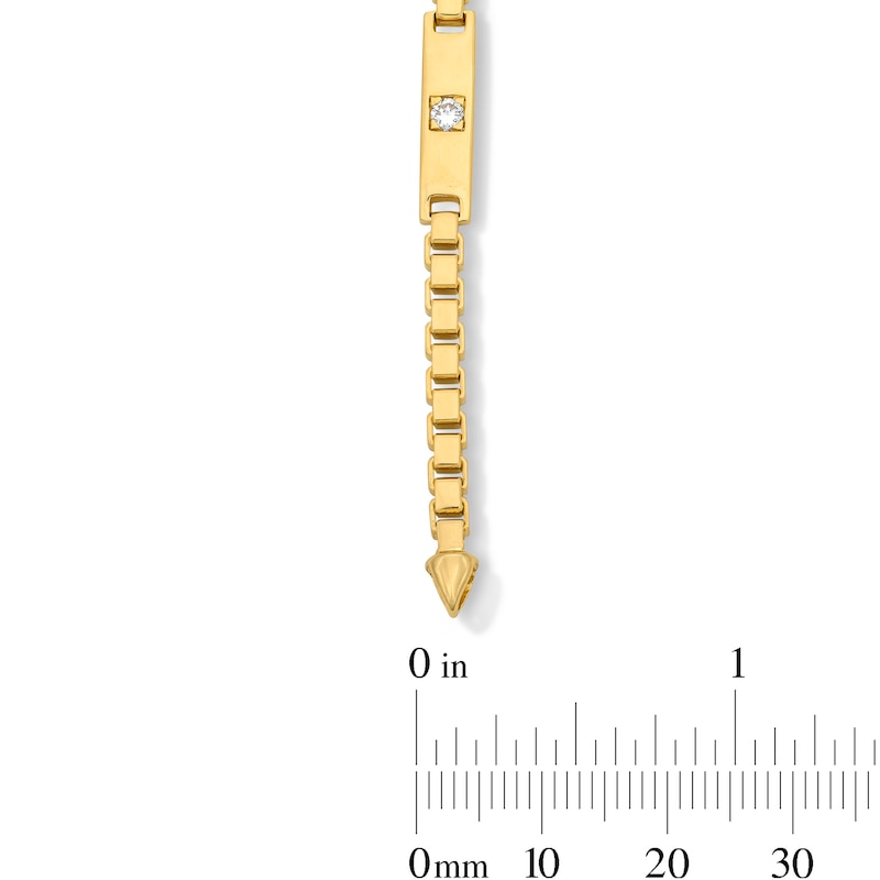 Main Image 3 of 1/5 CT. T.W. Lab-Grown Diamond Station Bracelet in in Sterling Silver with 14K Gold Plate (F/VS2) - 8.25″