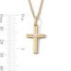 Thumbnail Image 3 of 1/15 CT. T.W. Lab-Grown Diamond Solitaire Cross Necklace in Sterling Silver with 14K Gold Plate (F/VS2) - 22″