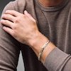 Thumbnail Image 2 of 1-1/4 CT. T.W. Emerald-Cut Lab-Grown Diamond Link Bracelet in Sterling Silver with 14K Gold Plate (F/VS2) - 8.25″