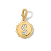 Thumbnail Image 1 of 1/20 CT. T.W. Pavé Lab-Grown Diamond Initial “S” Star Frame Necklace Charm in 10K Gold (F/VS2)