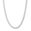 Thumbnail Image 1 of 4.1mm Diamond-Cut Curb Chain Necklace in Sterling Silver - 20”