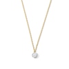 Thumbnail Image 1 of 1/2 CT. T.W. Certified Lab-Grown Diamond Drilled Solitaire Necklace in 10K Gold (F/VS2)