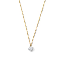 1/2 CT. T.W. Certified Lab-Grown Diamond Drilled Solitaire Necklace in 10K Gold (F/VS2)