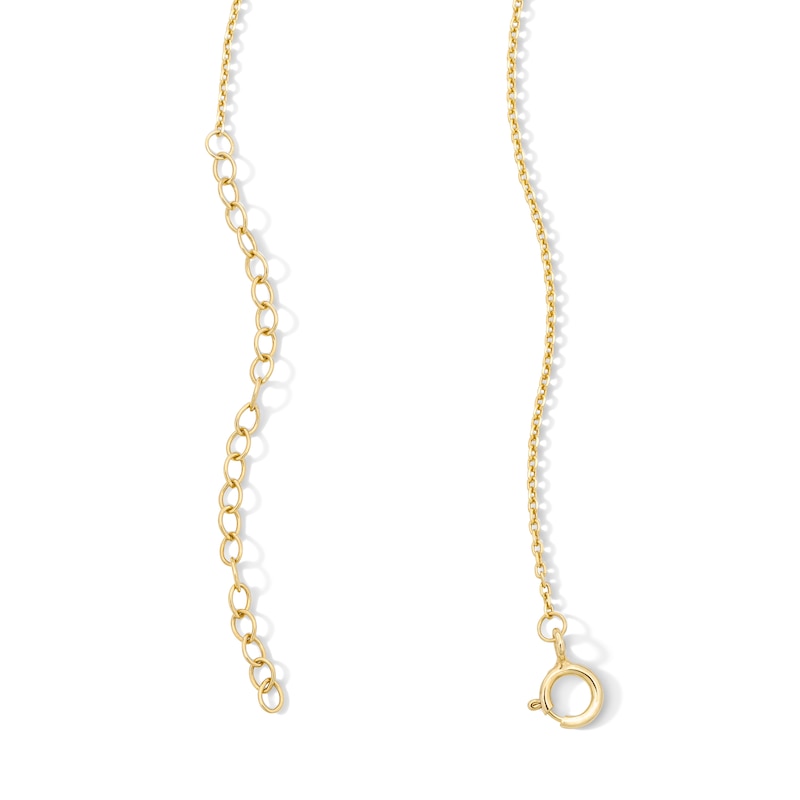 Main Image 2 of 1/2 CT. T.W. Certified Lab-Grown Diamond Drilled Solitaire Necklace in 10K Gold (F/VS2)
