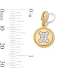 Thumbnail Image 2 of 1/10 CT. T.W. Certified Lab-Grown Diamond Pavé Gemini Beaded Frame Necklace Charm in 10K Gold (F/VS2)
