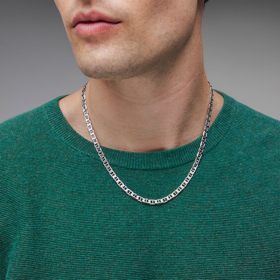 5.7mm Diamond-Cut Mariner Chain Necklace in Sterling Silver - 22”
