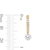 Thumbnail Image 2 of 1-1/5 CT. T.W. Lab-Grown Diamond Drilled Hoop Drop Earrings in 10K Gold (F/VS2)