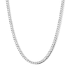 Thumbnail Image 1 of 3.0mm Diamond-Cut Curb Chain Necklace in Sterling Silver - 20”