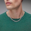 Thumbnail Image 2 of 6.5mm Diamond-Cut Double Curb Chain Necklace in Sterling Silver - 22”