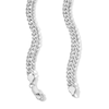 Thumbnail Image 3 of 6.5mm Diamond-Cut Double Curb Chain Necklace in Sterling Silver - 22”