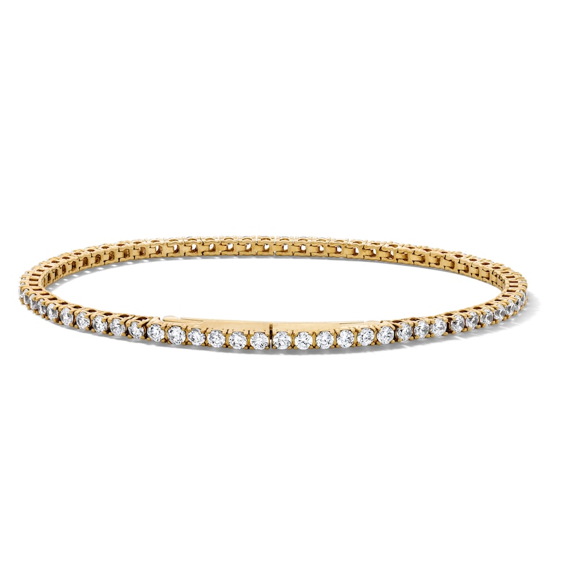 Main Image 1 of 4 CT. T.W. Lab-Grown Diamond Seamless-Look Tennis Bracelet in 10K Gold (F/VS2)