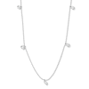 Thumbnail Image 1 of 1 CT. T.W. Lab-Grown Diamond Station Necklace in Sterling Silver (F/VS2)
