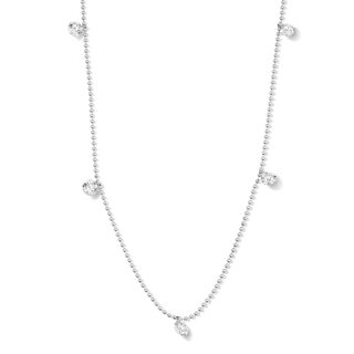 1 CT. T.W. Lab-Grown Diamond Station Necklace in Sterling Silver (F/VS2)