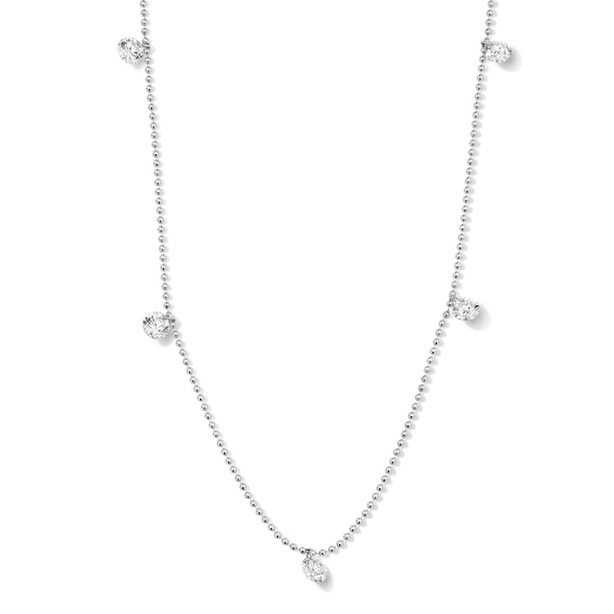 1 CT. T.w. Certified Lab-Grown Diamond Station Necklace in Sterling Silver (F/Vs2)