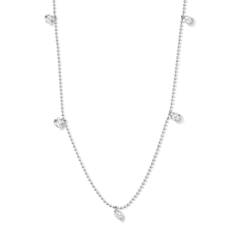 Main Image 1 of 1 CT. T.W. Lab-Grown Diamond Station Necklace in Sterling Silver (F/VS2)