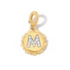Thumbnail Image 1 of 1/15 CT. T.W. Pavé Certified Lab-Grown Diamond Initial “M” Star Frame Necklace Charm in 10K Gold (F/VS2)