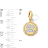 Thumbnail Image 3 of 1/10 CT. T.W. Lab-Grown Diamond Pavé Aquarius Beaded Frame Necklace Charm in 10K Gold (F/VS2)