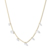Thumbnail Image 1 of 2-1/2 CT. T.W. Certified Lab-Grown Diamond Drilled Station Necklace in 10K Gold (F/VS2)