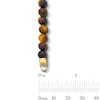 Thumbnail Image 3 of Tiger's Eye Bead and Lab-Grown Diamond Accent Bracelet in Sterling Silver with 14K Gold Plate - 8.25″